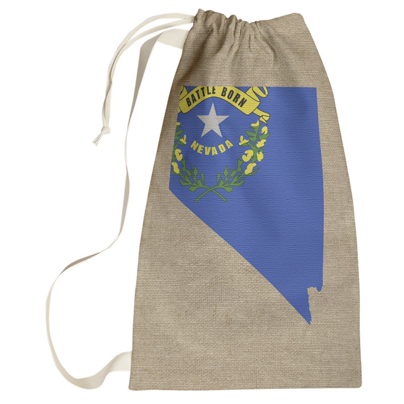 Sac à linge united states flag, Beige bleu jaune, Petit H 64 po x l 20 po x P 1,5 po, Michigan
