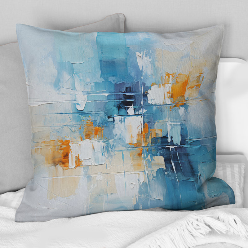 Collage céleste blanc bleu ciel - Coussin décoratif imprimé ciel