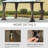 10' X 12' Outdoor Gazebo Sidewall, Dark Brown, Panels, Hooks, For Privacy Protection Brown 12', With Sun Cover