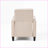 Push Back Recliner Chair | Linen Upholstery | Elegant Home Accent | Light Beige | Fabric-1092917340