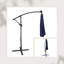 Parasol de patio imperméable de 10 pi avec lumières solaires à DEL pour la cour, la piscine, la terrasse - abat-jour à 8 nervures, manivelle facile et base en croix robuste-1612685128