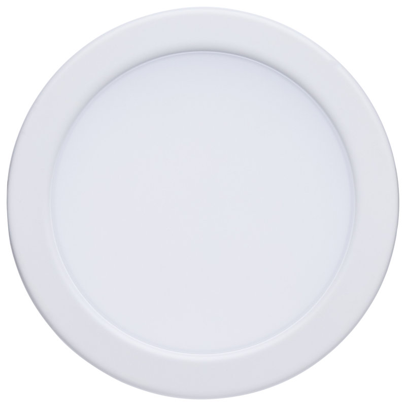 10 Watt LED Fire Rated 4 Inch Direct Wire Slim Fit Flat Face Downlight Round Shape White Finish CCT Selectable 120-277 Volts 0-10V Dimmable