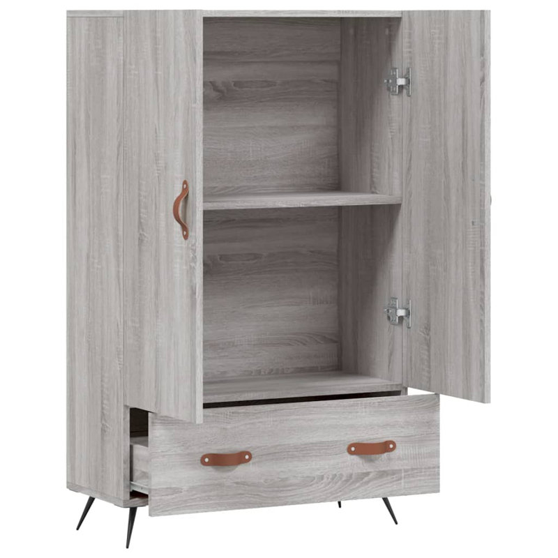 Manesh 1 - Drawer Rectangle Accent Chest, Grey Sonoma/Brown