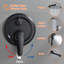 Système de douche mural avec robinet de douche à poignée simple et ensemble de garniture de douche en laiton 12 po avec valve brute-116833776