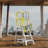4 Step 375Lbs Aluminum Rolling Platform Ladder