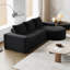 Canapé modulaire incurvé en chenille de 99 pouces avec méridienne, canapé modulaire en forme de L avec sièges profonds, canapé modulaire en chenille pour le salon et la chambre à coucher, aucun assemblage requis-129743694-129743693