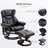 Massage Recliner Chair With Ottoman Footrest, 10 Vibration Points, 360° Swivel Reclining Chair, Faux Leather Living Room Chair With Side Pocket And Remote Control-51739498