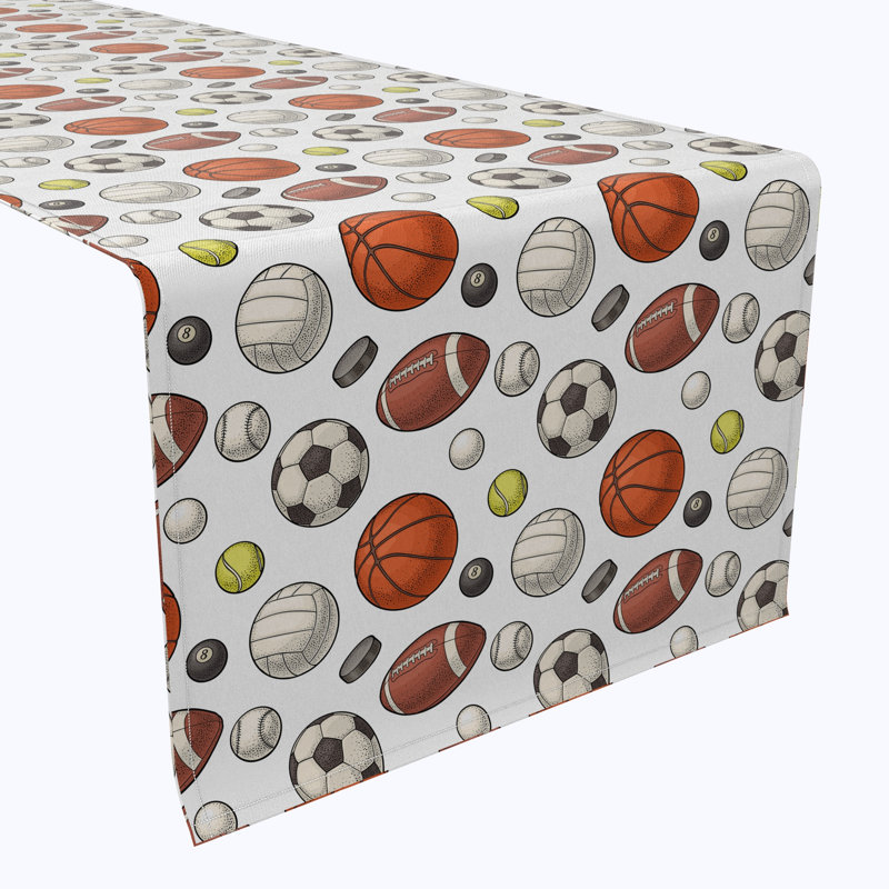 Table Runner, 100% Cotton, 16X72", Athletics, 108" L x 16" W