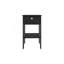 Wenge 1-Drawer Nightstand With Open Shelf-522761815