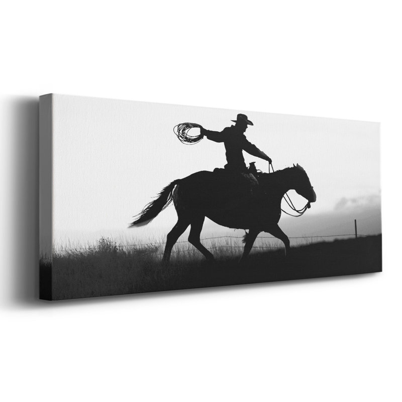 «Rope and Ride I» sur toile, H 12 po x l 30 po x P 1,5 po