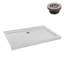 Base de douche en acrylique blanc brillant avec drain à droite 60 po x 30 po Streamline-117295464