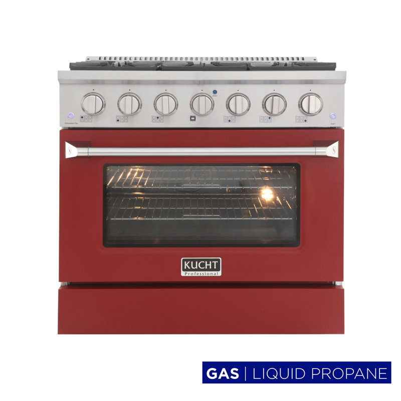 36" 5.2 Cu. Ft. Freestanding Gas, Red, Liquid Propane