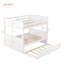 Lit superposé double au-dessus de double avec lit gigogne simple, gris-970621461
