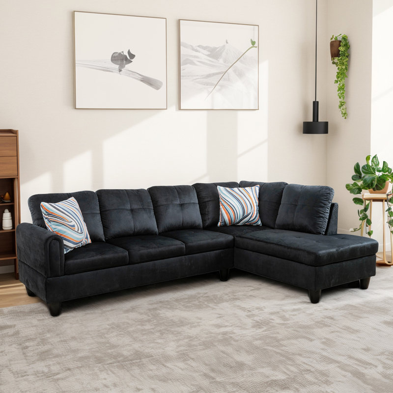 Velours modulaire 97 po, Velours noir
