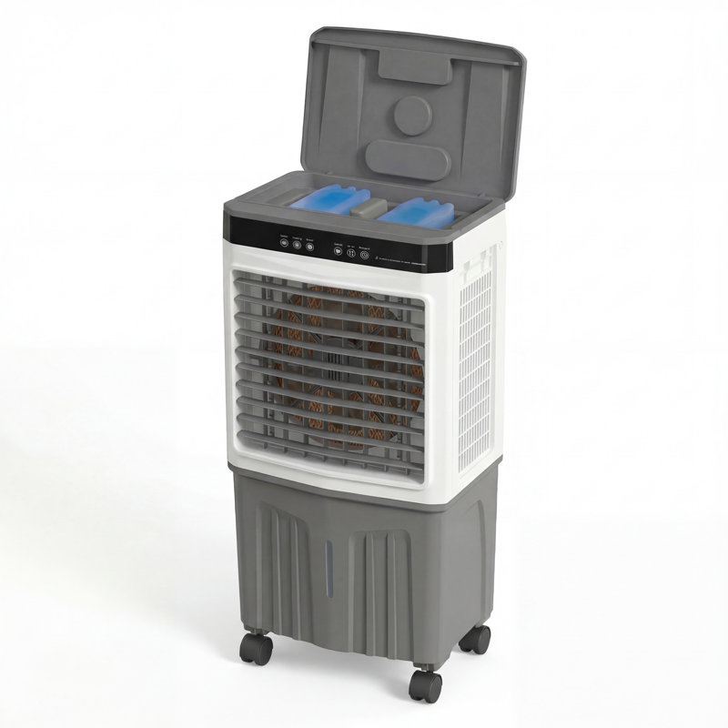 Portable Evaporative Cooler With Remote Control, White
