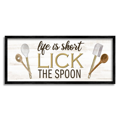 Bb-010-Framed " Lick The Spoon Kitchen " by Kim Allen