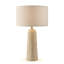 Teressia Tapered Travertine Stone Table Lamp - Elegant Simple Design
