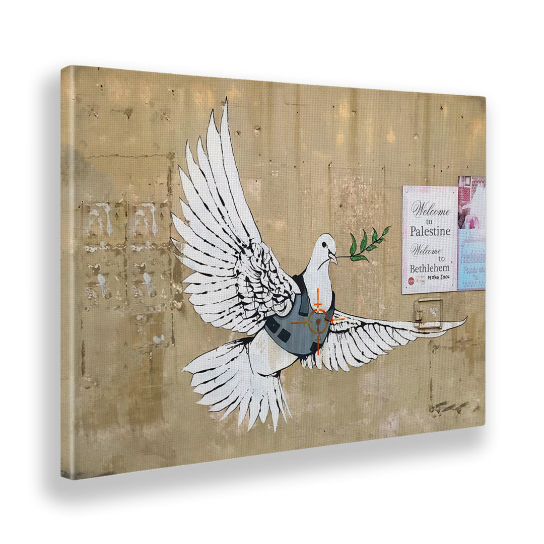 Leinwandbild Bethlehem Dove von Banksy