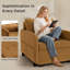 Canapé-lit convertible sans dégagement mural, fauteuil-lit extra long de 192 cm avec assise profonde, transformation facile en 2 étapes, idéal pour les petits espaces, brun-294738656