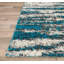 Tapis à poil long turquoise / gris / blanc Solana-1640040546