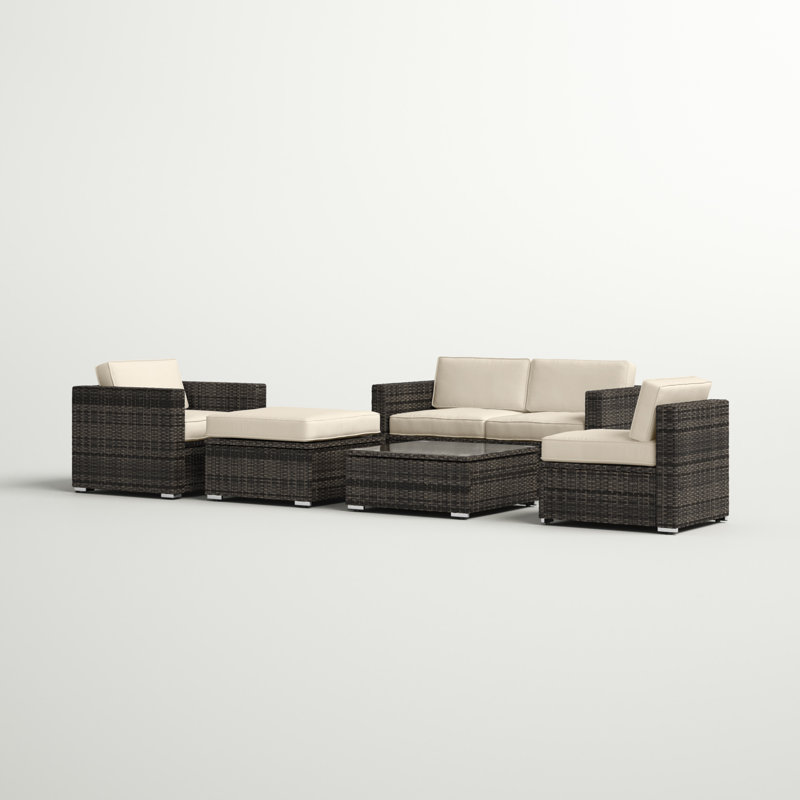Ensemble de canapé modulaire 6 pièces avec coussins Carmelo