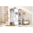 4-in-1 Hall Tree with Padded Bench, 4 Hooks, and Multi-Tier Storage Shelves-129607295