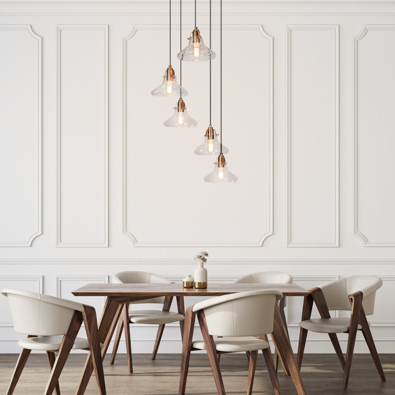 Lustre contemporain moderne doré à 5 lumières, suspension ronde de 4,2 m (13,7 po) pour plafond sec intérieur