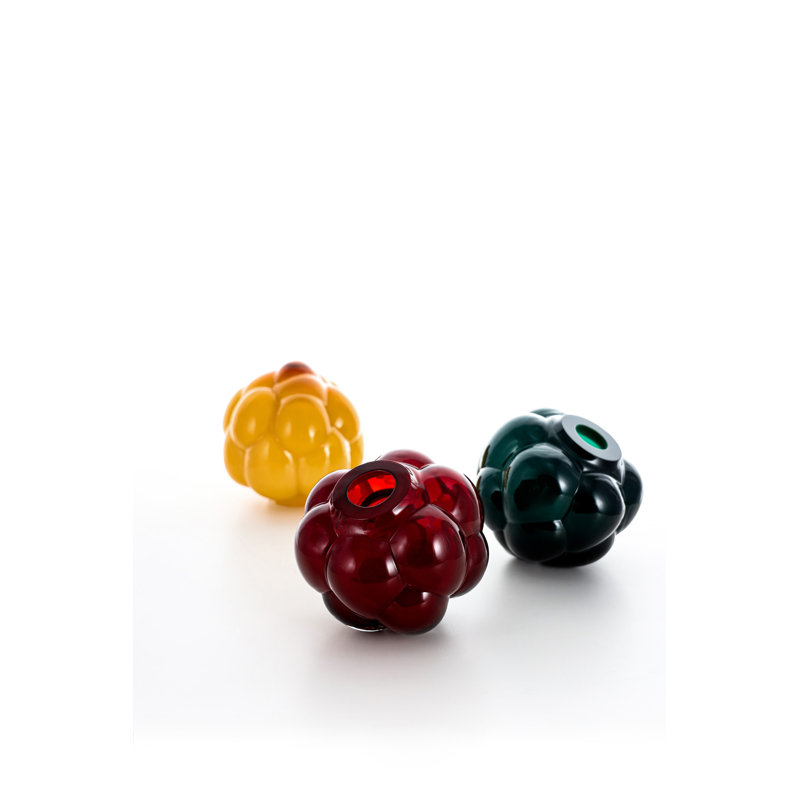 Berry Tales Glass Table Vase, Ruby