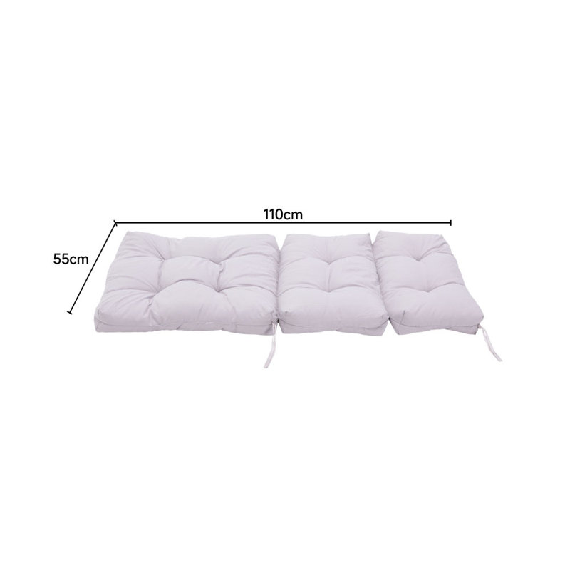 Tri-fold Back Cushion, Grey