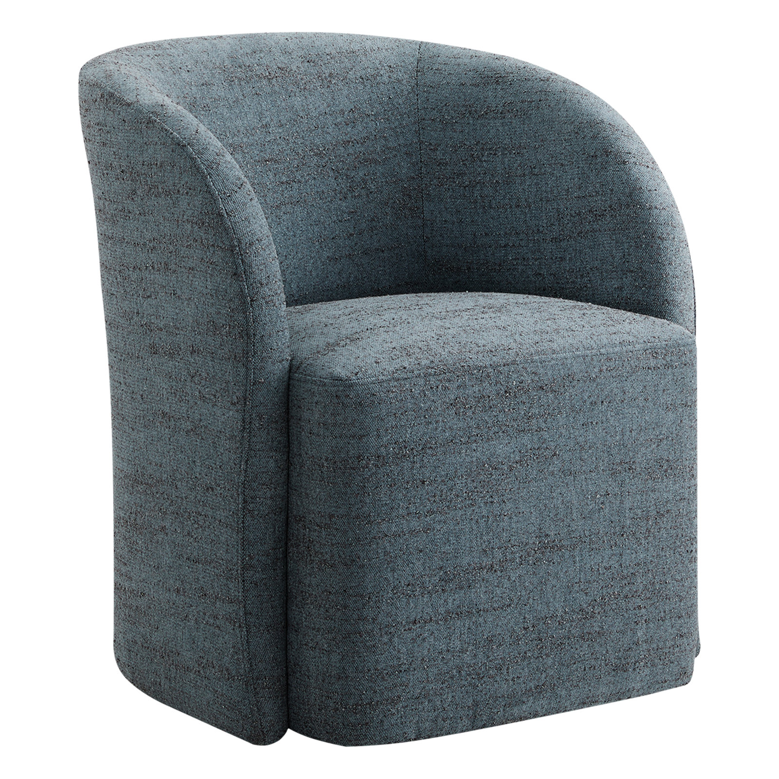 Frankie Caster Dining Chair, Steel Blue