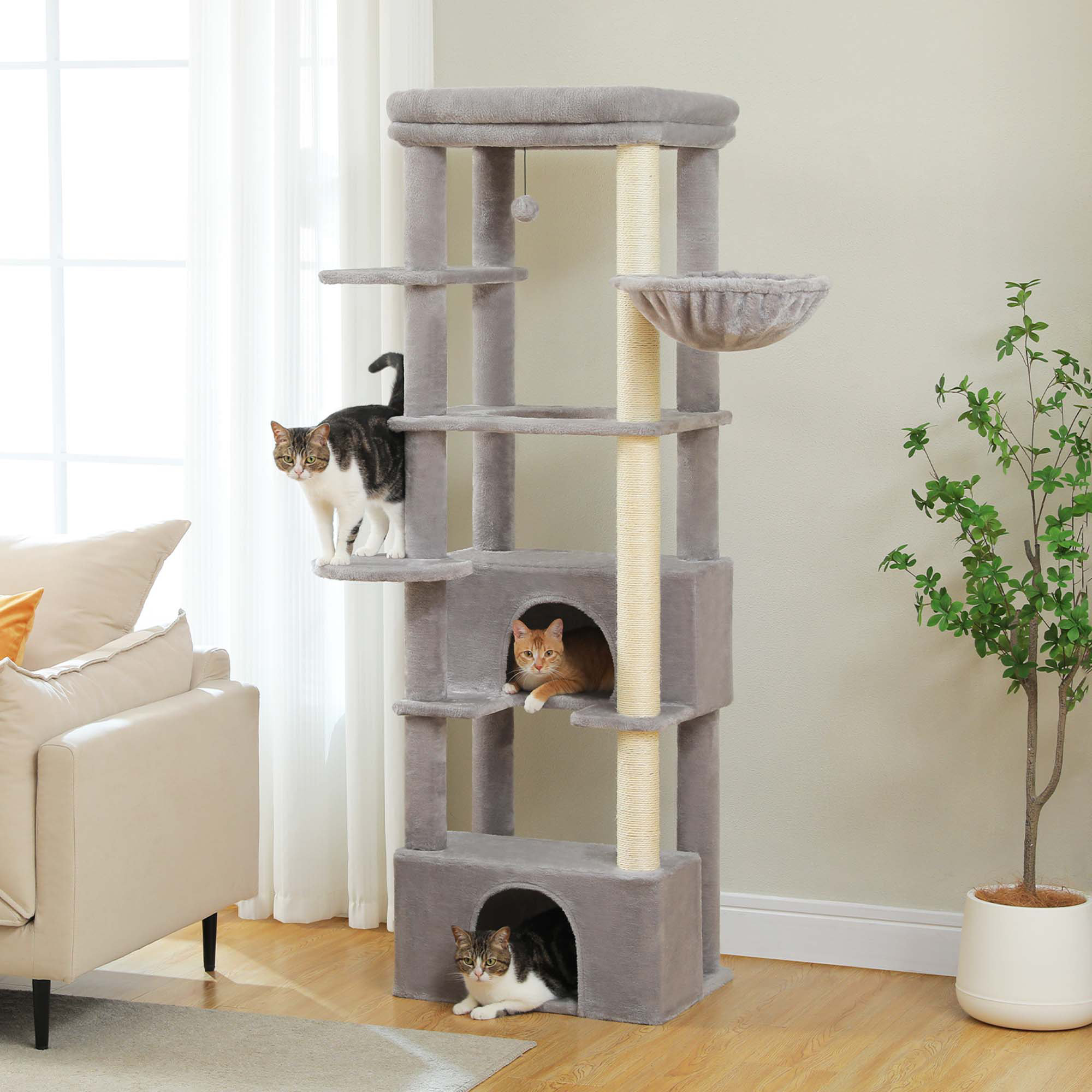Cat Condo Gray Carpet Cat Tree New Cat Condos Real Wood And Carpet