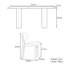 Ensemble de table de salle à manger rectangulaire français-107362596