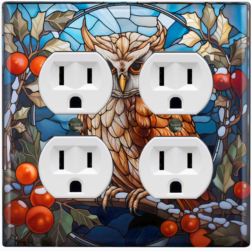 Nature Themed 2 - Gang Toggle Light Switch Standard Wall Plate