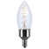 4 Watt LED - Reminiscent - Flex Grey Coil Filament - B11 - Candelabra Base - 2700K CCT - Clear - 120 Volt
