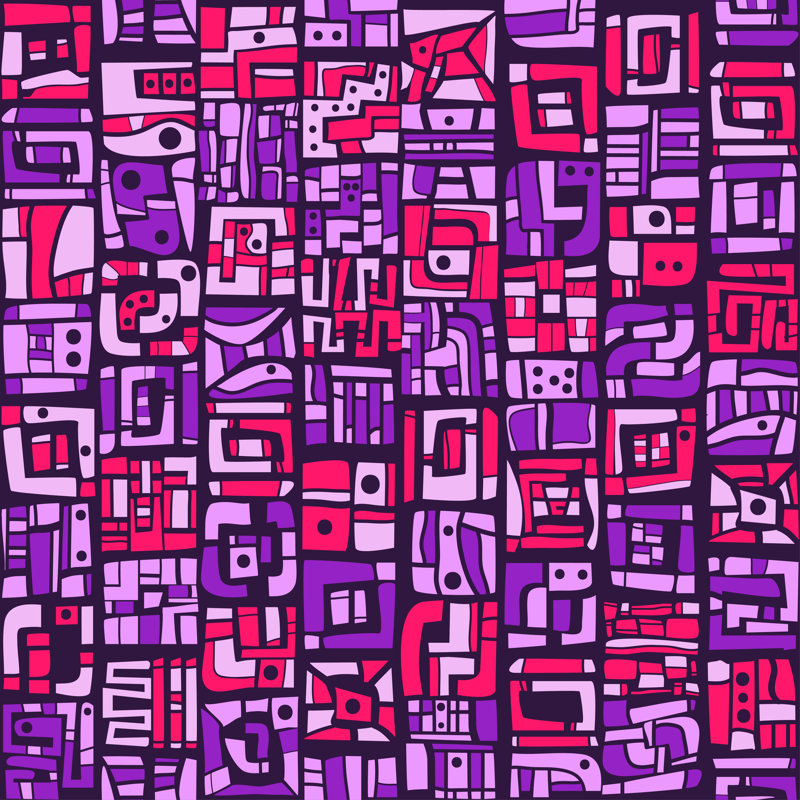 Hippie Lettering - Wrapped Canvas Square Print, 51cm H x 51cm W x 3.8cm D