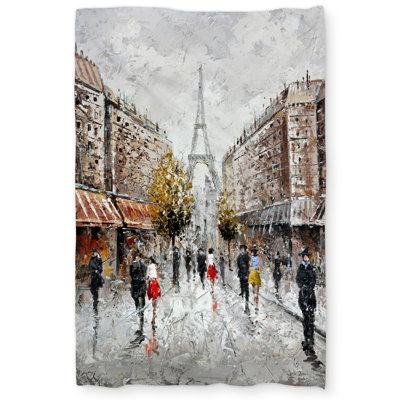 Paris Busy Street Brown Romantic Duvet Cover | Home Decor