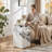  20" Modern Rectangular End Table & MDF Coffee Table with Marble Look-1662870416-1672189776