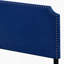 Grand lit en velours bleu Haemon