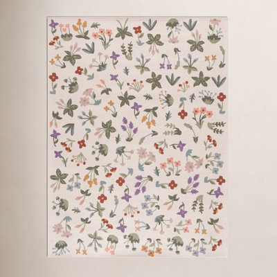 Hand-Tufted Wool Floral Outdoor Rug