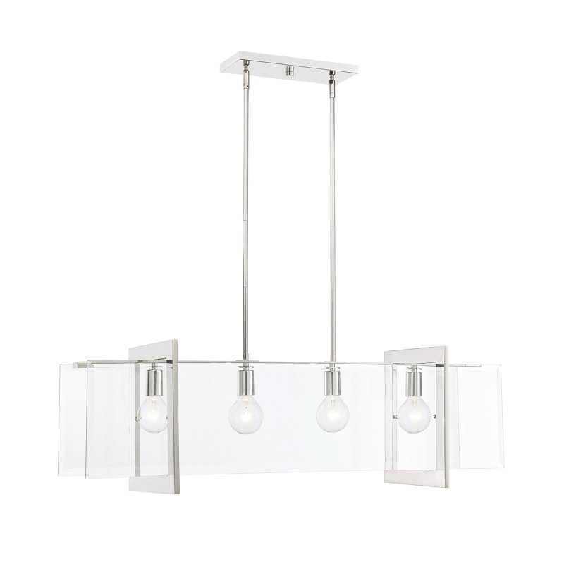 Luminaire suspendu linéaire à 4 lumières pour îlot de cuisine Arjunan