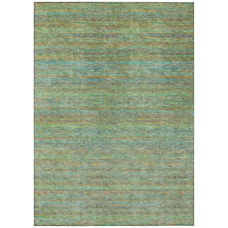Machine Washable Indoor/Outdoor Oden ACN2148 Striped Rug, Rectangle 9' x 12'