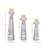 Ceramic Abstract Wrapped Decorative Silver Candle Holder Set
