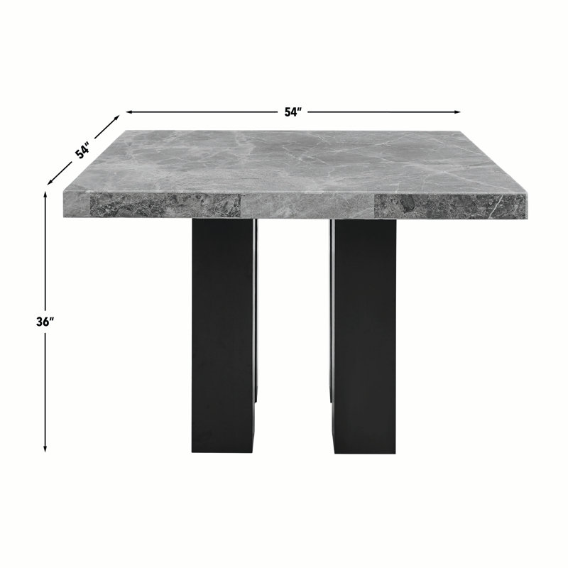 Pedroza Marble Top Dining Set, Gris