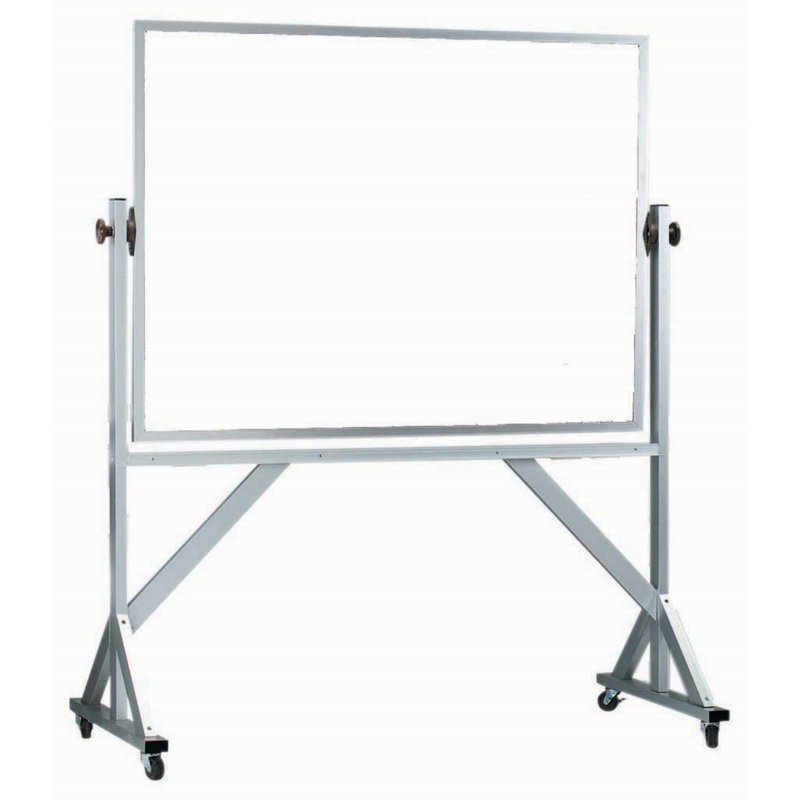 Tableau blanc réversible sur pied, H 3 pi x L 4 pi