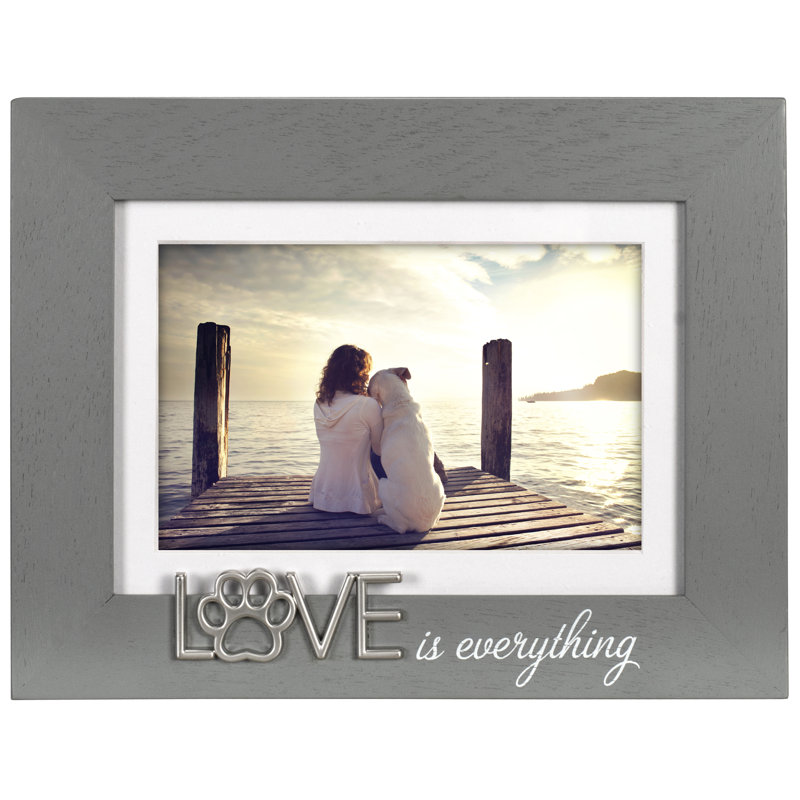 Gray Matte Picture Frame with Mat