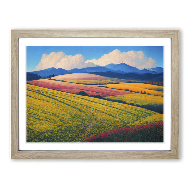 Spring Landscape Meadow Vol.4 - Framed Print, 34cm H x 46cm W x 2cm D