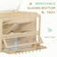 Cage à hamster en bois à 3 niveaux avec balançoires à bascule, bouteille d'eau, centre d'activités pour les hamsters énergiques - et entraînement divertissant