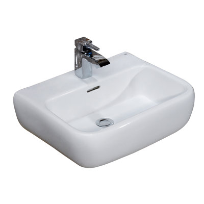 Lavabo de salle de bain mural en porcelaine vitreuse avec trop-plein 17 po Metropolitan 420