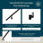 Modern Aluminum Handrail Grab Bar Kit, Adjustable Steel Brackets, Returns to Wall, Powder Coat-112291718-80894083