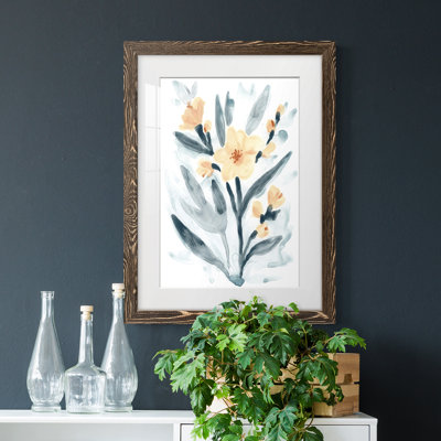 Indigo et fard à joues Bouquet II mat de qualité supérieure - prêt à accrocher